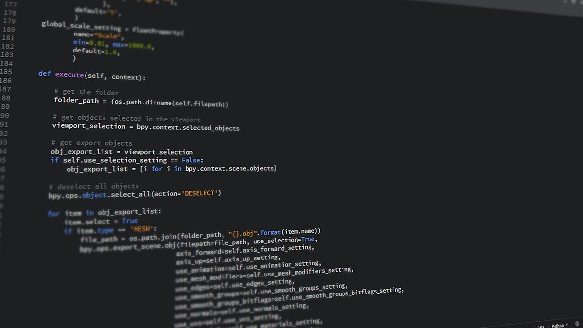 Pythonのコードが表示されたエディタ画面